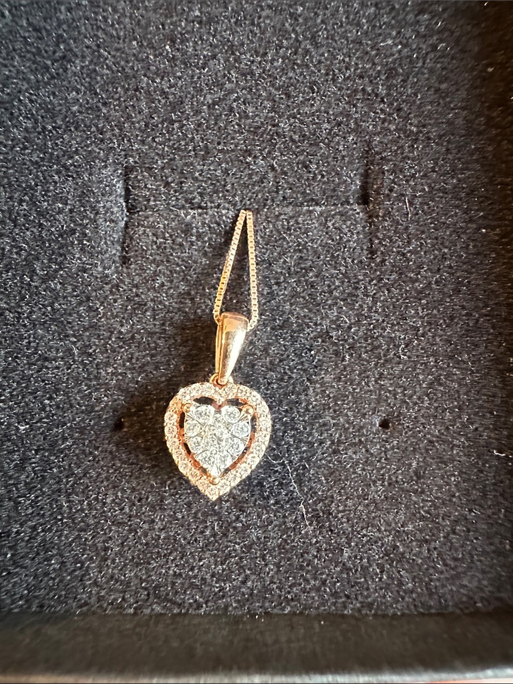 Gold Heart Pendant Necklace - Women Jewelry